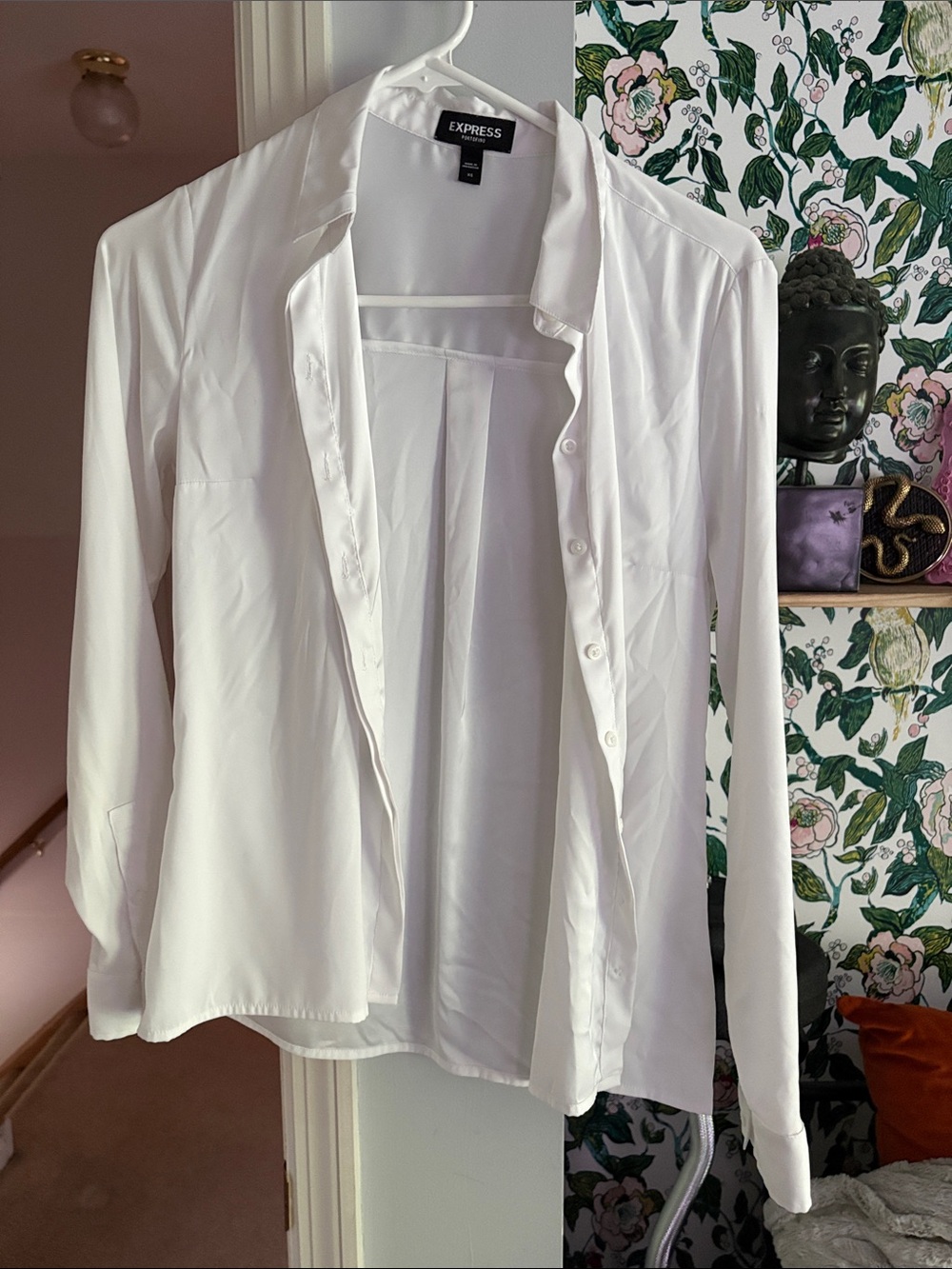 Express Portofino White Button-Down Shirt